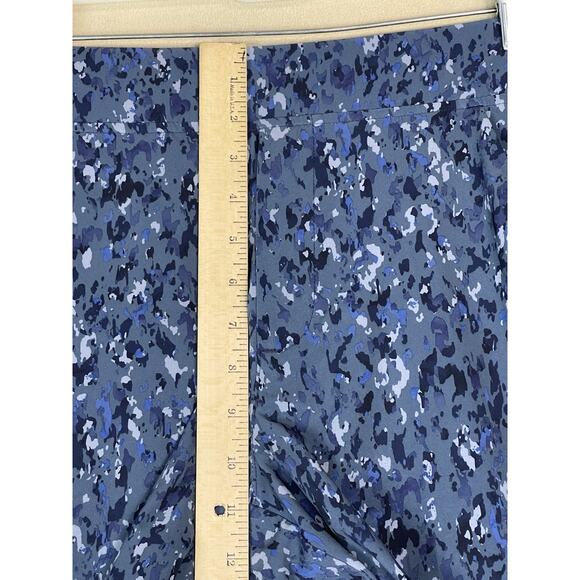 Athleta‎ Pants Womens 6 Blue Brooklyn Ankle Elastic Waist Slit Ham Lightweight - Picture 6 of 13